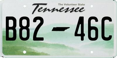 TN license plate B8246C