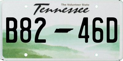 TN license plate B8246D