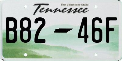 TN license plate B8246F