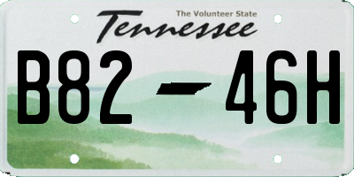 TN license plate B8246H