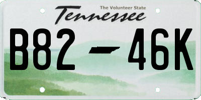 TN license plate B8246K
