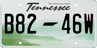 TN license plate B8246W