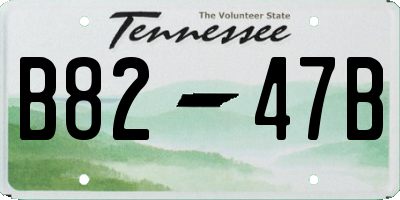 TN license plate B8247B