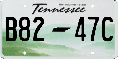 TN license plate B8247C