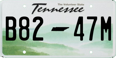 TN license plate B8247M