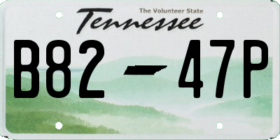TN license plate B8247P
