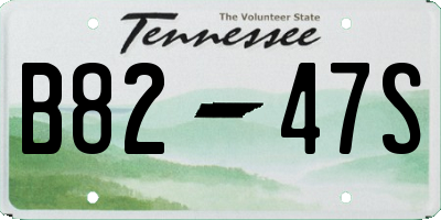 TN license plate B8247S