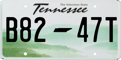 TN license plate B8247T