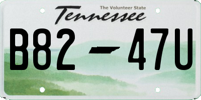 TN license plate B8247U