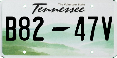 TN license plate B8247V