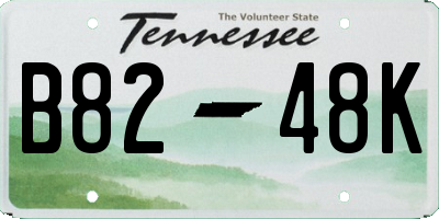 TN license plate B8248K