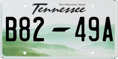TN license plate B8249A