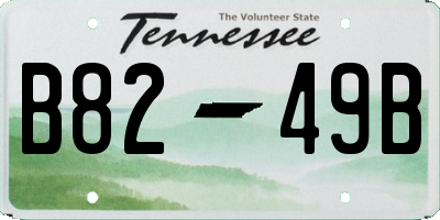 TN license plate B8249B