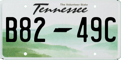 TN license plate B8249C