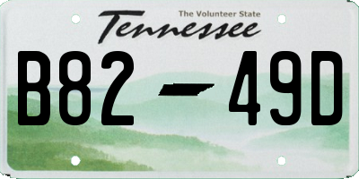 TN license plate B8249D