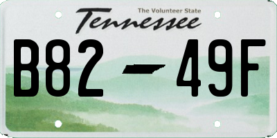 TN license plate B8249F