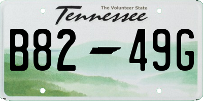 TN license plate B8249G