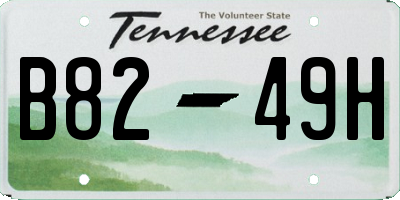 TN license plate B8249H