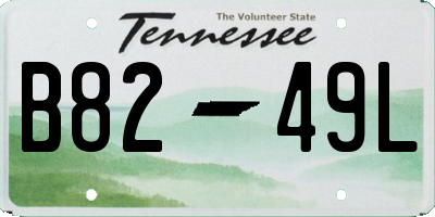 TN license plate B8249L