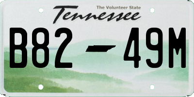 TN license plate B8249M