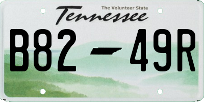 TN license plate B8249R