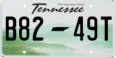 TN license plate B8249T