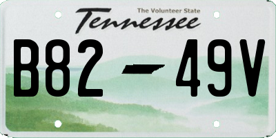 TN license plate B8249V