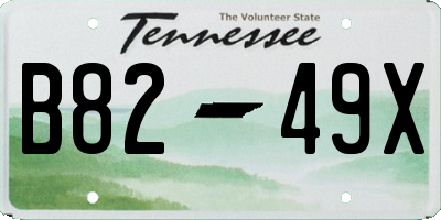 TN license plate B8249X