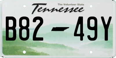 TN license plate B8249Y