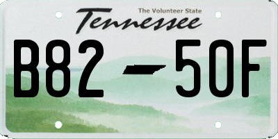 TN license plate B8250F