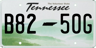 TN license plate B8250G