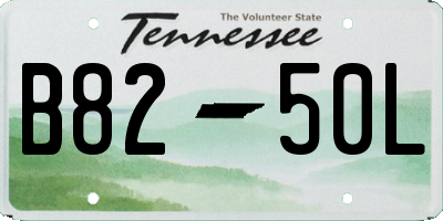 TN license plate B8250L