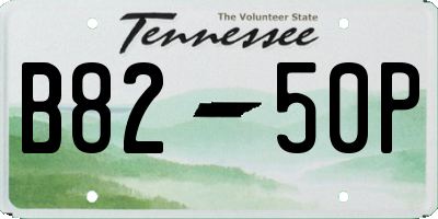 TN license plate B8250P