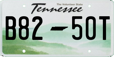TN license plate B8250T