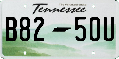 TN license plate B8250U