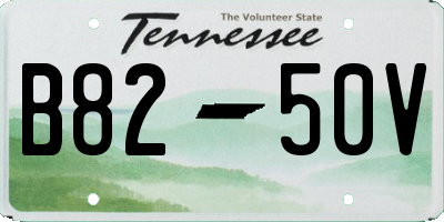 TN license plate B8250V