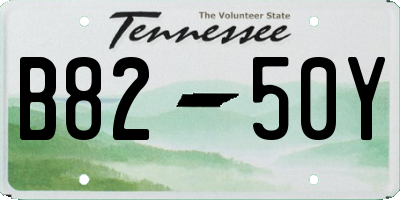 TN license plate B8250Y