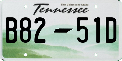 TN license plate B8251D