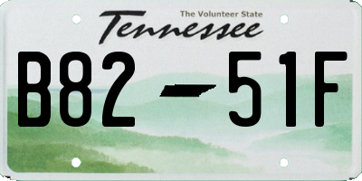 TN license plate B8251F