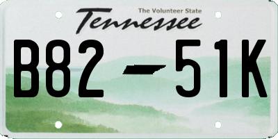 TN license plate B8251K