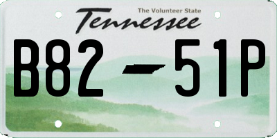 TN license plate B8251P