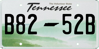 TN license plate B8252B