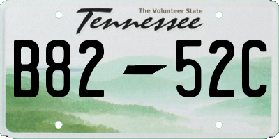 TN license plate B8252C
