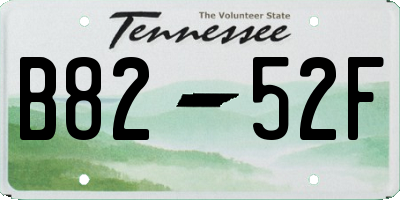 TN license plate B8252F