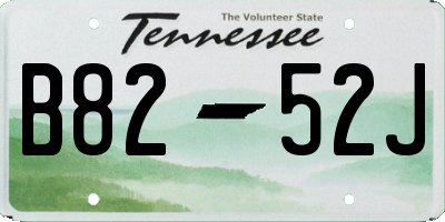 TN license plate B8252J