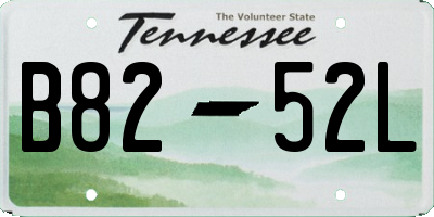 TN license plate B8252L