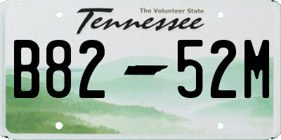TN license plate B8252M