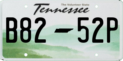 TN license plate B8252P
