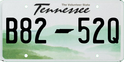 TN license plate B8252Q