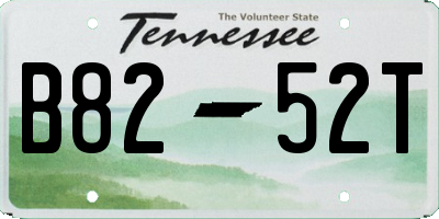 TN license plate B8252T